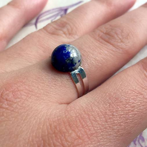 Elegantní prsten s lazuritem #2011 — foto 4