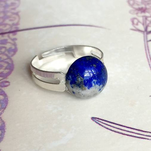 Elegantní prsten s lazuritem #2011 — foto 5