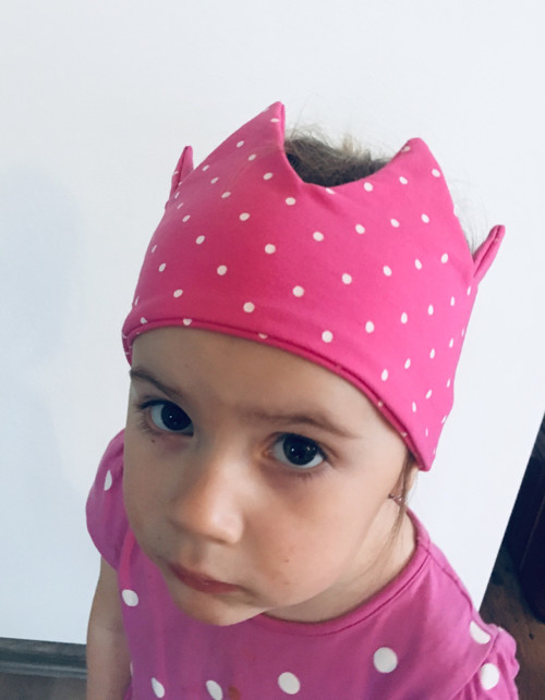 Čelenka - korunka růžová s puntíkem — foto 2