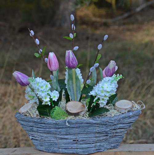 Aranžmá,,tulipány na lodi ,, — foto 2