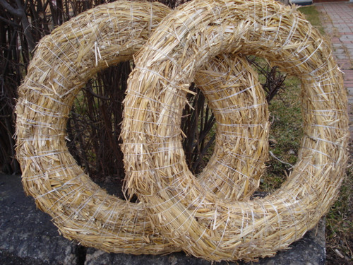 Slámový věnec - průměr 40 cm — foto 3