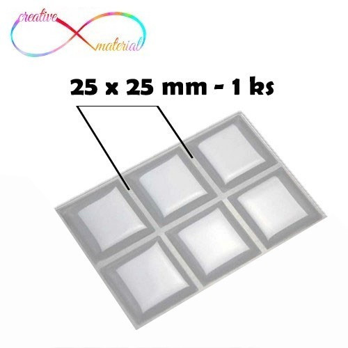 EPOXY čočky 25 x 25 mm - 6ks — foto 2