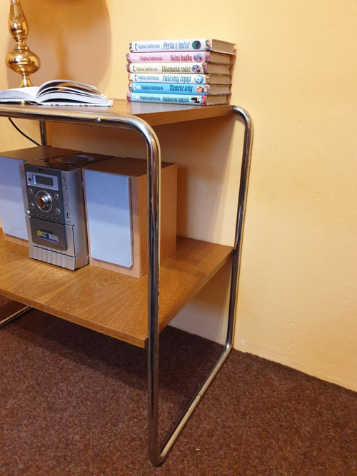 Retro vintage chromovaný stolek — foto 2