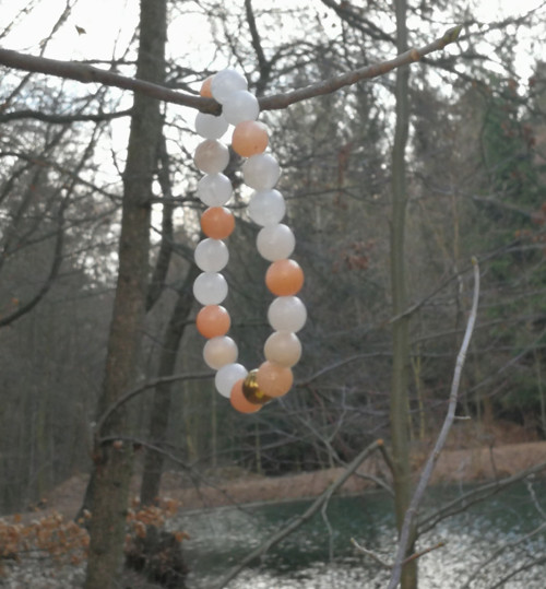 Náramek - avanturín pink, hematit — foto 6