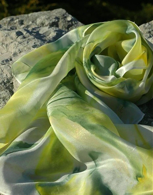 Limetka a citron... hedvábný šátek — foto 2