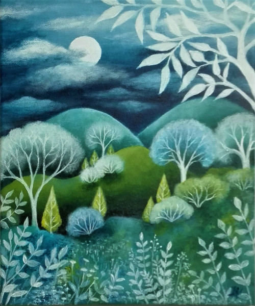 Modré snění (25x30cm) — foto 5