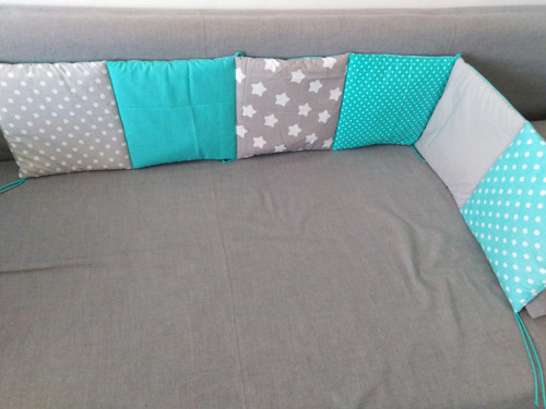 Mantinel á zavinovačka do postýlky "puntík mint" — foto 2