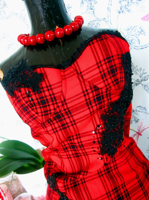 Šaty pencil tartan — foto 5
