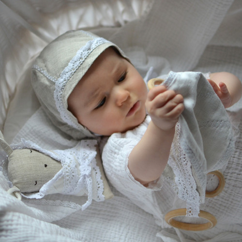 Zajíček lněný, miminko do lnu zavinuté — foto 3