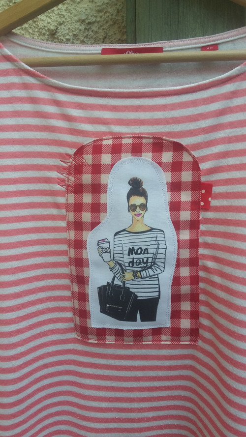 Proužek, kostička...triko vel.L/XL — foto 3