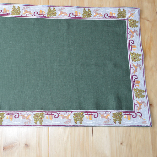 Vánoční lněný běhoun 100 x 40 cm — foto 5