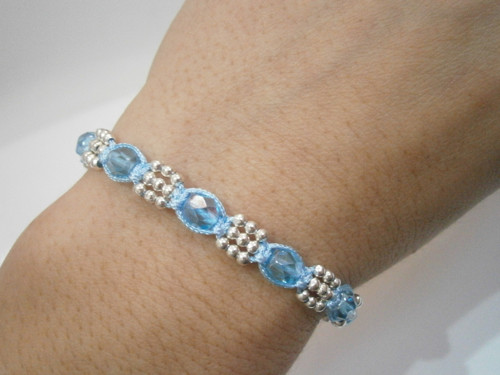 *Modrý elegantní Shamballa náramek* — foto 2