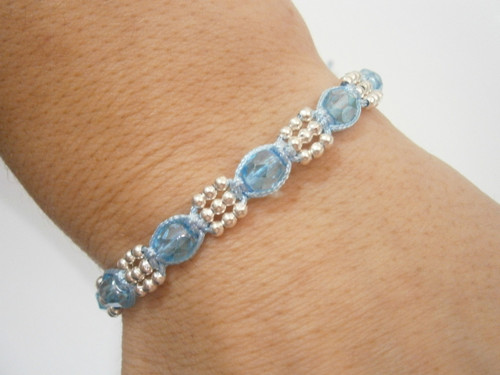 *Modrý elegantní Shamballa náramek* — foto 3