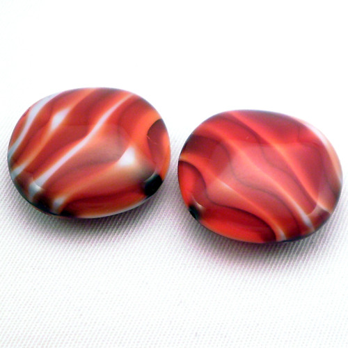 1ks Korálky Placka 24mm Red Jet Moonlight — foto 2