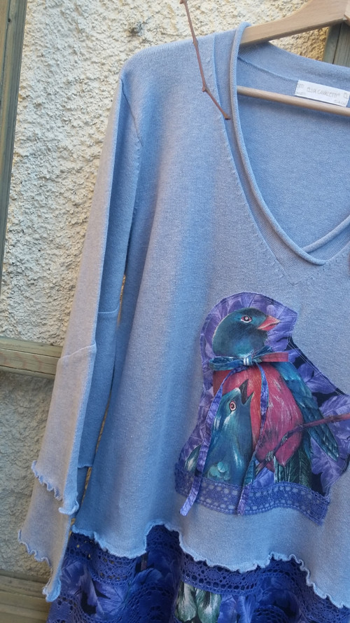 Ptačí píseň,boho svetr, vel.L — foto 2