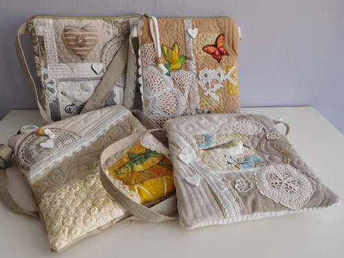 Patchwork a krajky - kabelka — foto 3
