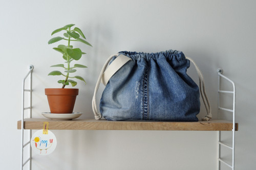 Taštička na projekty - project bag - džínová — foto 3