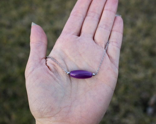 Purpuria • achát, nerez. ocel — foto 3