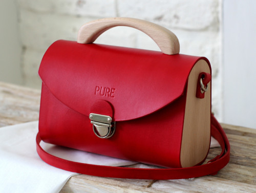 Kabelka na rameno MINI SATCHEL RED — foto 3