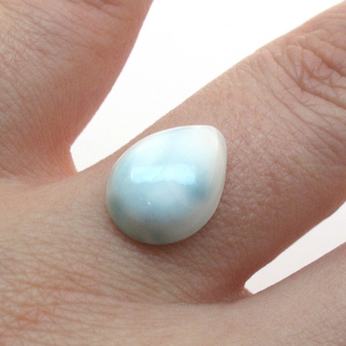 Kabošon larimar kapka 13,4mm REZERVACE — foto 2