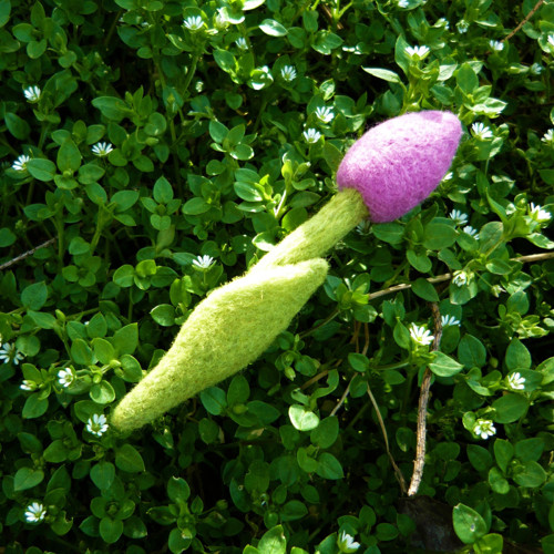 Tulipánová brož růžová — foto 6
