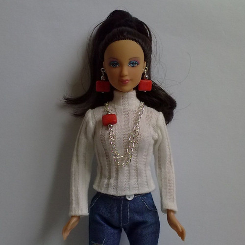 Šperky pro Barbie - náhrdelník, náušnice — foto 2