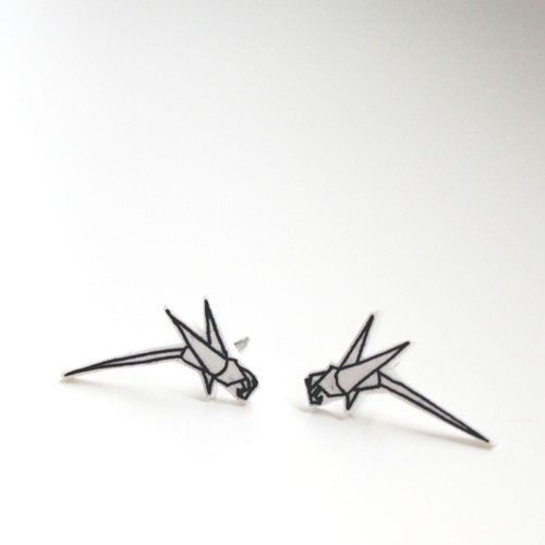 Náušnice: Origami papoušci — foto 2