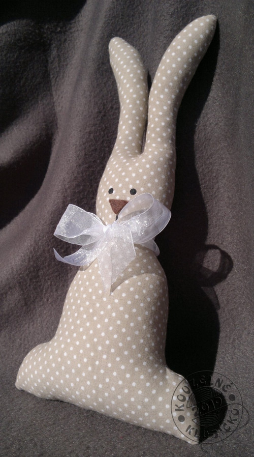 Zajíček šitý velký 28 cm/5 barev — foto 4