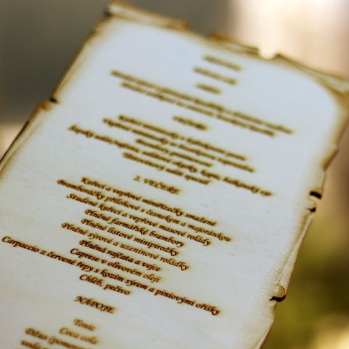Menu / poděkování / pergamen — foto 2
