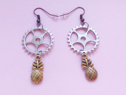 Náušnice Kombinace - Ozubený Ananas — foto 4