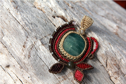 Boho přívěšek s akvamarínem — foto 3