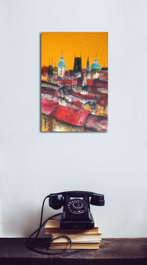Praha barevná - 20x30cm — foto 2