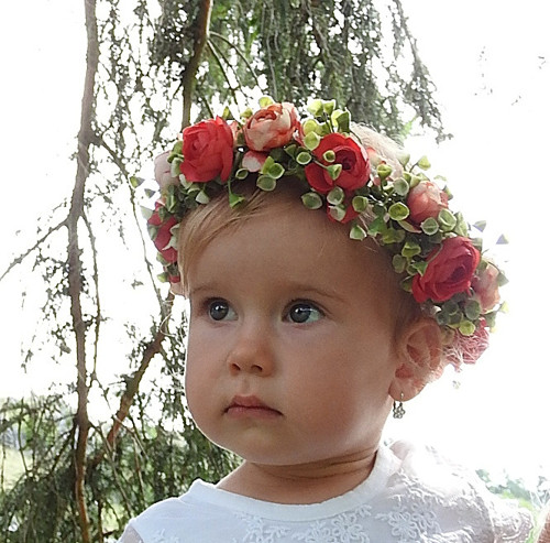 Květinová čelenka Karkulka — foto 3