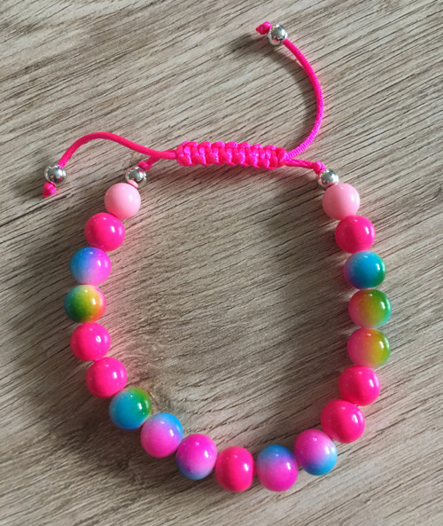 Barevný shamballa náramek — foto 2