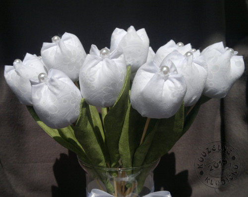 Šité tulipány růžové — foto 5