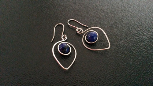 Náušničky s lapis lazuli — foto 2