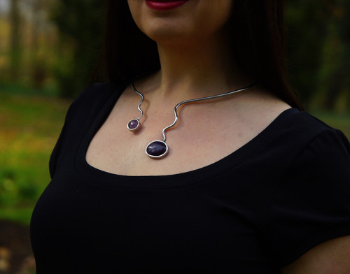 Nerezový náhrdelník..." Silver collar " — foto 2