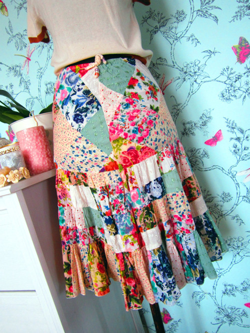 Sukně boho hippie patchwork — foto 2
