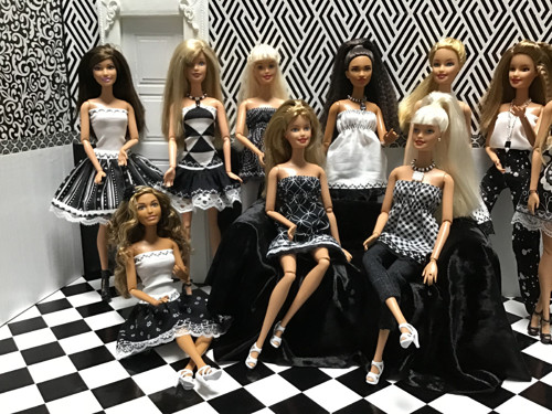 Šaty pro Barbie - “Kolekce Black & White” — foto 4