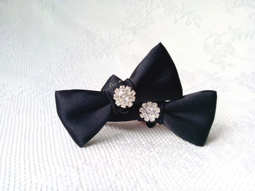 Mini wedding shoe clips (black) — foto 2