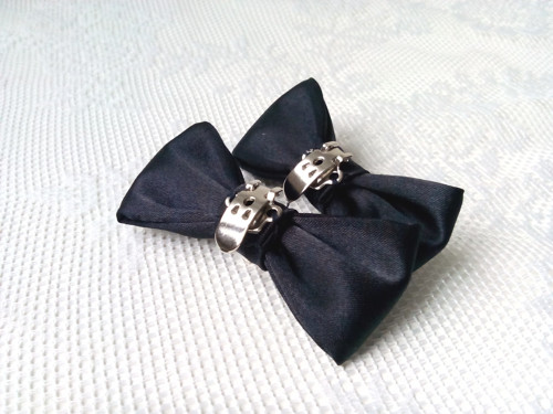 Mini wedding shoe clips (black) — foto 3
