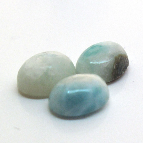 Kabošony larimar ovál 8,9-9,1mm 3ks — foto 2