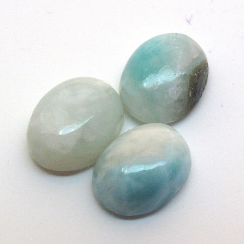 Kabošony larimar ovál 8,9-9,1mm 3ks — foto 3