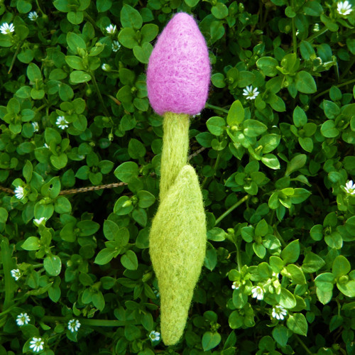 Tulipánová brož růžová — foto 2