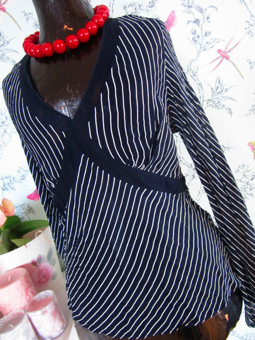 Halenka chic black&white stripes — foto 3