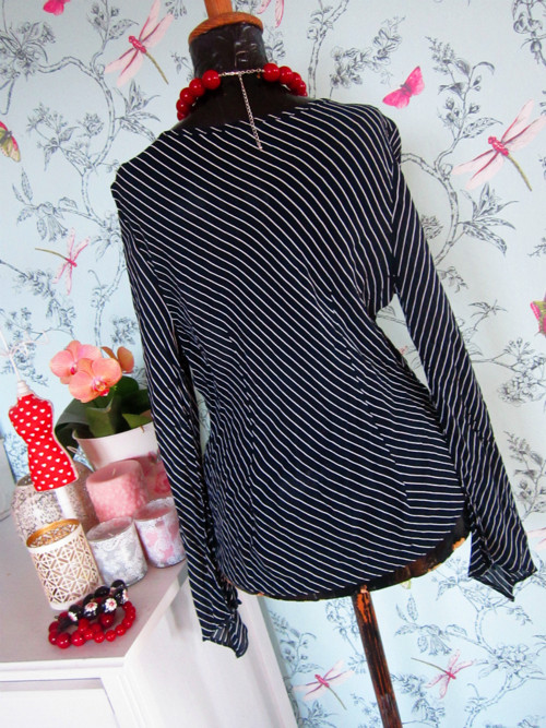 Halenka chic black&white stripes — foto 4