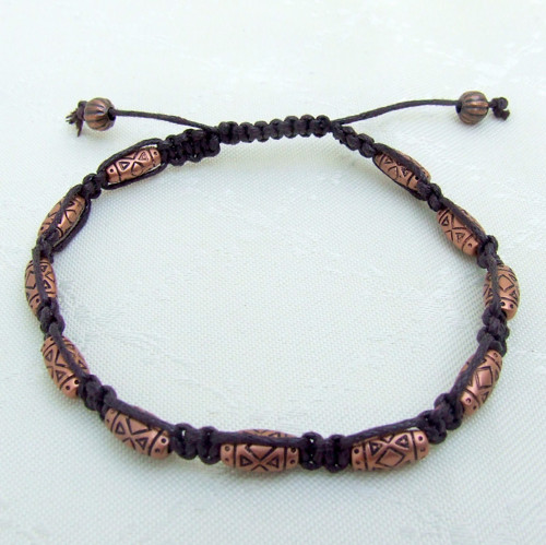 Pánský náramek Copper Ornament (macramé) — foto 2
