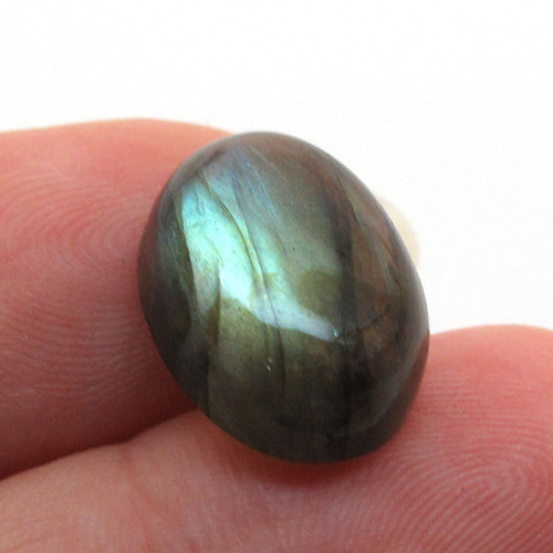 Kabošon labradorit ovál 16,2mm — foto 2