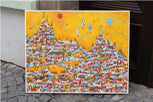 Město nad řekou... 100x80cm — foto 2