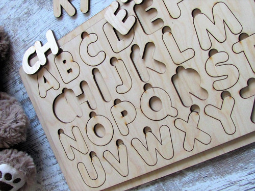 Dřevěné puzzle ABECEDA 28x18 cm — foto 2